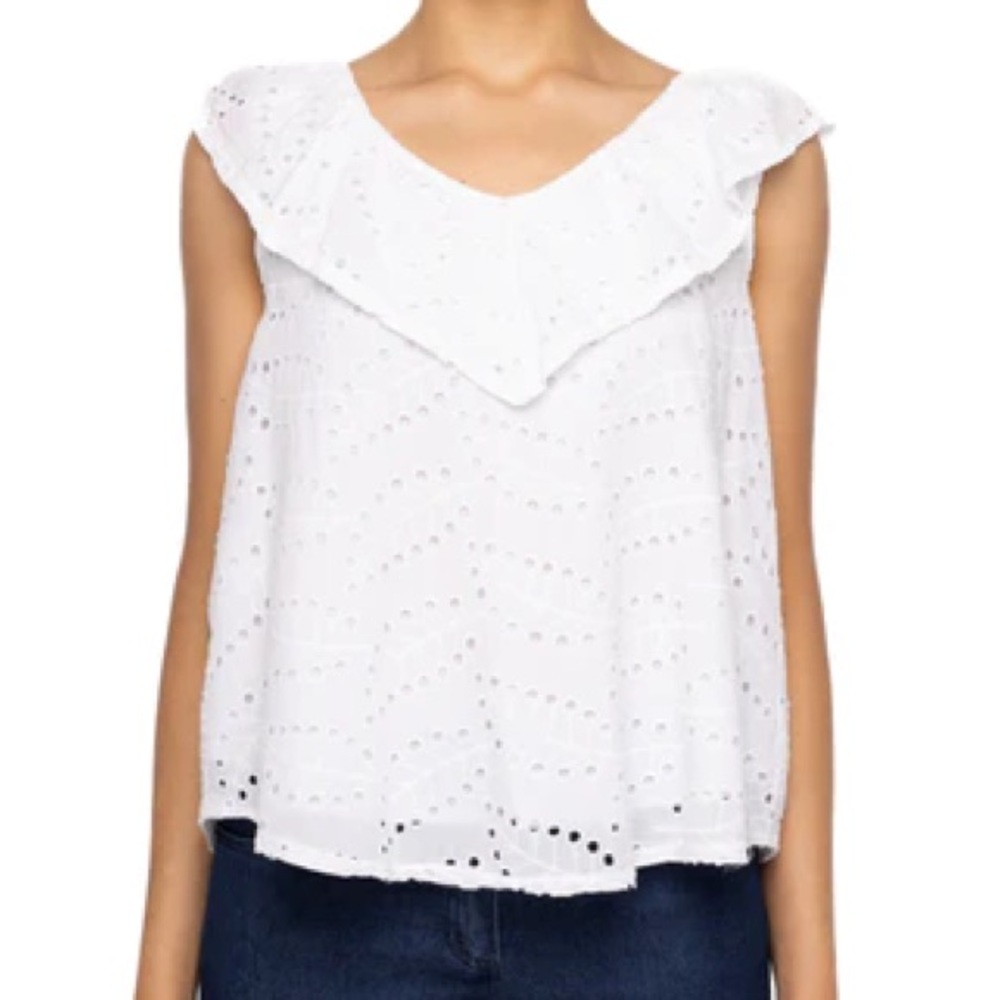 Astrid White Eyelet Tank